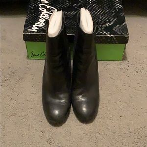 Sam Edelman black leather booties